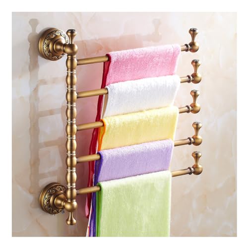 Porte-serviette pliable à 5 ou 6 barres extra-longues pivotantes pour un séchage rapide