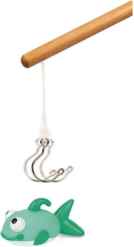 Janod Bath Time Fish Them All Bathtime Fishing Game with 2 Fish Squirters, Fishing Pole, and 2 Boats - Bathing Toy - Ages 24 Months+ - J04715