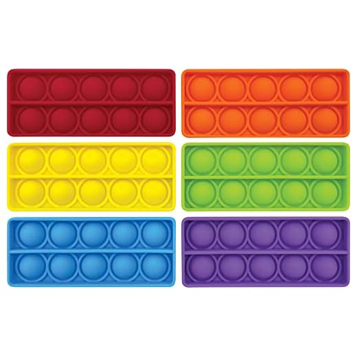 Teacher Created Resources Push and Pop Bubble Ten Frame Math Fidget Sensory Toy (Pack of Six) (TCR20110)