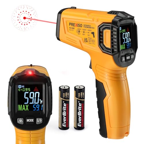 PREXISO Thermomètre Infrarouge, Pistolet de Température de Laser Numérique Sans Contact...