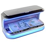 KHIPPUS K440 Ultraviolet Counterfeit Bill Detector, Magnetic Ink Sensor, Backlight for Watermark Detection, Built-in Magnifier for Money, Credit Cards and IDs