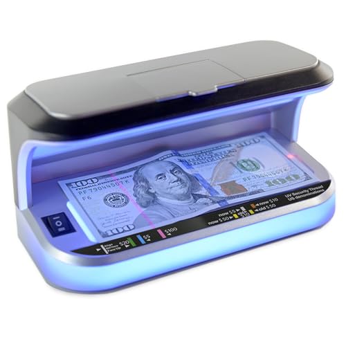 KHIPPUS K440 - Detector de falsificaciones ultravioleta, sensor magnético de tinta, luz de marca de agua para dinero, tarjetas de crédito e identificaciones