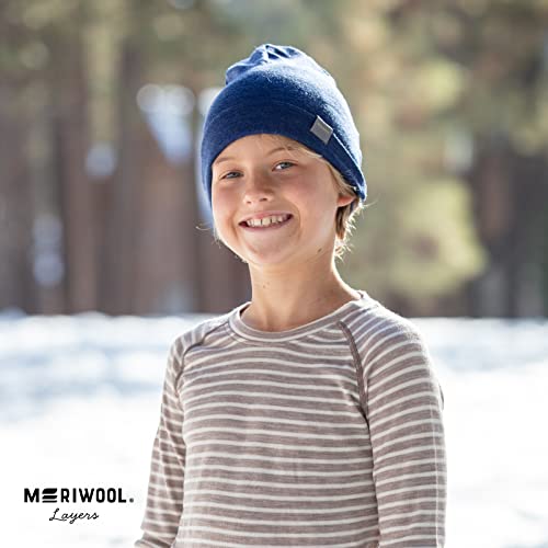 MERIWOOL Kids Merino Wool Beanie Hat - Warm, Breathable Unisex Children Knit Cap for Boys and Girls4