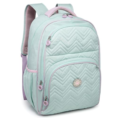 Mochila Escolar Feminina KIKA Costa Adulta Juvenil Faculdade (Verde)