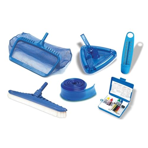 HydroTools Swimming Pool Cleaning Maintenance Kit with Test Kit
