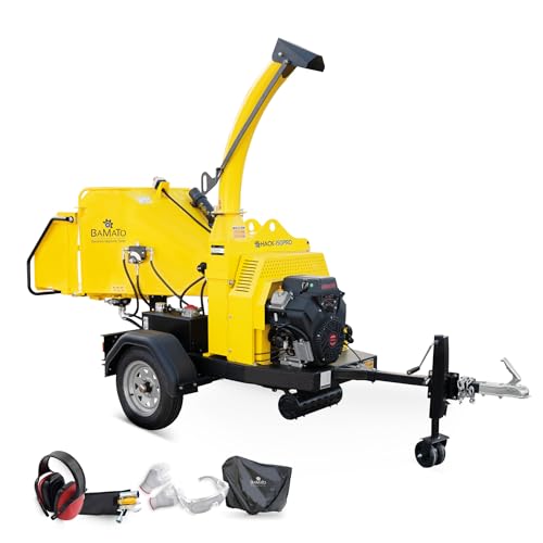 BAMATO Holzhäcksler HACK-150PRO Benzin Häcksler 18kW...