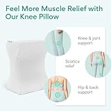 THE WINNER 2020* PREMIUM Knee Pillow for Side Sleepers - Hypoallergenic Leg Pillow for Sleeping - Sciatica/Back/Leg/Hip/Joint Pain Relief - Bamboo Washable Cover - Doctor Designed/CertiPUR Certified - Image 3