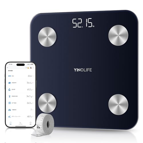 新品未使用 体重計 Amazon.co.jp: YINOLIFE 体重計 体組成計 FG2317WB 20項目測定