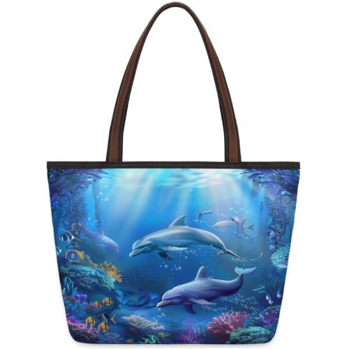 Sac fourre-tout dauphin avec fermeture pour sécuriser vos affaires