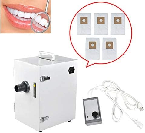 370W Digital Dental Single-Row Dust Collector Vacuum Cleaner Machine System with 5PCS Collector Bags