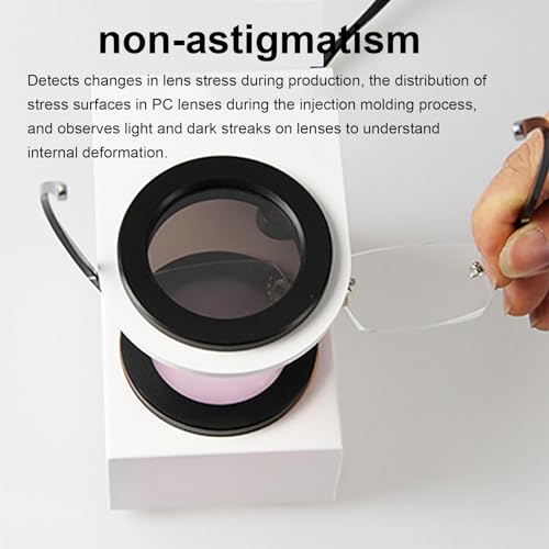 Medidor de tensión de lentes, medidor de estrés, detecta con precisión el estrés y la tensión de la lente, sin astigmatismo, para tiendas oculares y ópticas