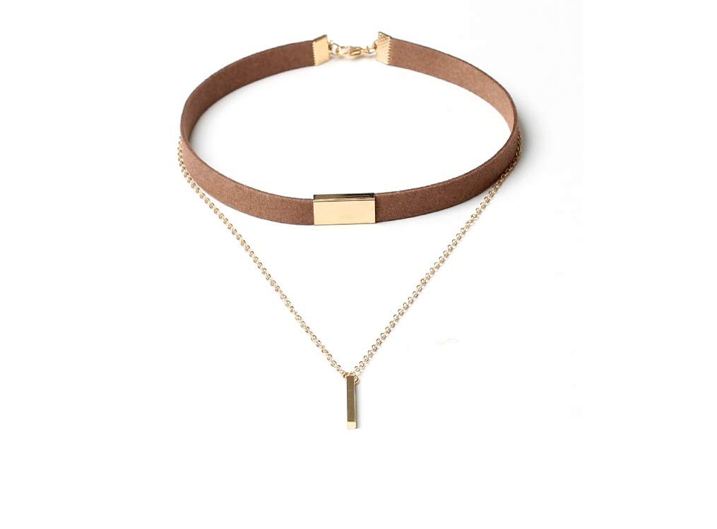 Creative Handmade Punk Leather Choker Adjustable Necklace for Women Men, Native American Indian Jewelry Bohemian Feather Jewelry