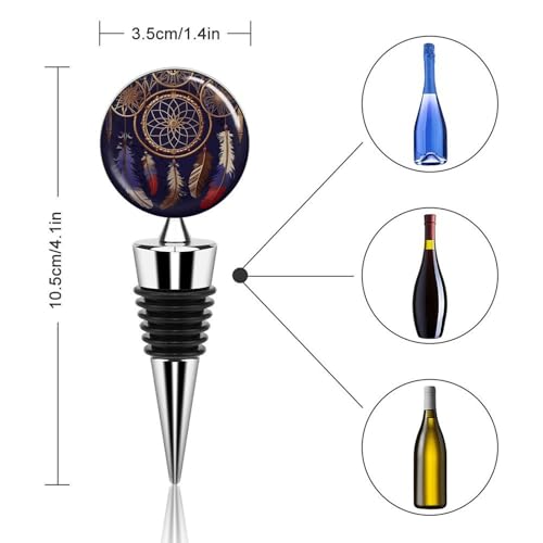 Bouchon de bouteille de vin silicone attrape-rêves réutilisable zinc - 3