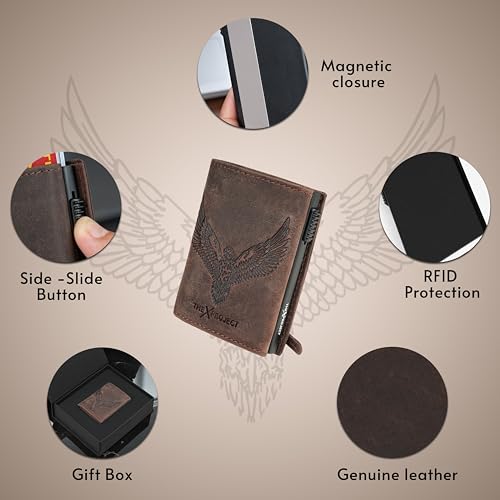 The X Project Skyflare Brown Trifold Wallet - Image 6