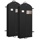 Simple Houseware 2 Pack 60'' Travel Garment Bag for Suits, Dresses, Coats, Tuxedos, Heavy Duty 300D Polyester