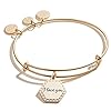 Alex and Ani I Love You IV EWB, SAG, Shiny Antique Gold, Expandable (A20BILY01SAG)