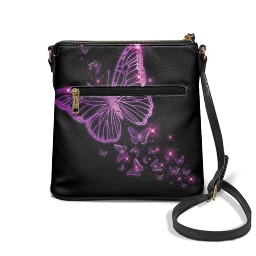 Image of Leather Purses for Women, Leather Hobo Bags for Women Travel Sling Purse Triple Zippered Pockets Shoulder Bag
