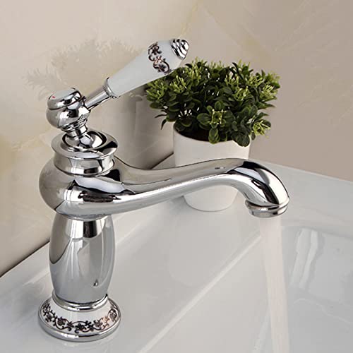 Mitigeur eau chaude et froide pour vasque monotrou