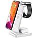 Produktbild Bestrans Kabelloses Ladegerät All in One, 3 in 1 Fast Wireless Charger Ladestation für Apple Watch 6/5/4/3/2, AirPods Pro/2, Wireless Charging Stand für iPhone 13/12/11 Pro Max/XS/XR/X/8/8 Plus(Weiß)