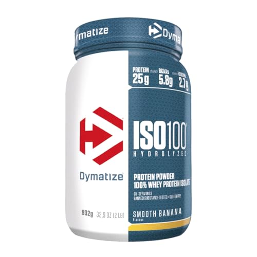 Dymatize ISO 100 Hydrolyzed Smooth Banana 932g - Whey Protein Hydrolysat + Isolat Powder