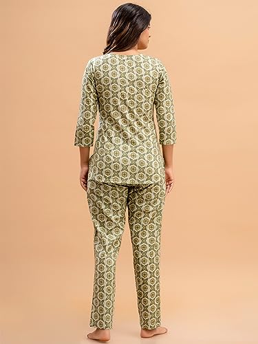 Image of feranoid Women Full Sleeves Cotton Nightsuits