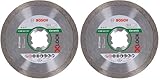 Bosch Professional 1x Diamanttrennscheibe Standard (für Keramik, X-LOCK, Ø115 mm, BohrungsØ: 22,23 mm) (Packung mit 2)