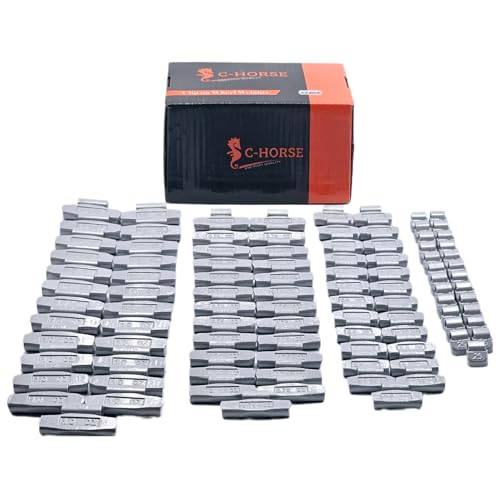 C-HORSE 100Pcs MC Series Clip on Wheel Weights Assortment for