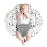 KAKIBLIN Breastfeeding Pillow, Multifunctional Baby Feeding Support Nursing Pillow for Tummy Time (Grey)