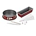 Kaiser Classic Plus Backset 5-teilig, Backformenset, Springform mit Flachboden, Kastenform, Spritzbeutel mit Tüllen, Teigschaber, Holz-Backpinsel, rot