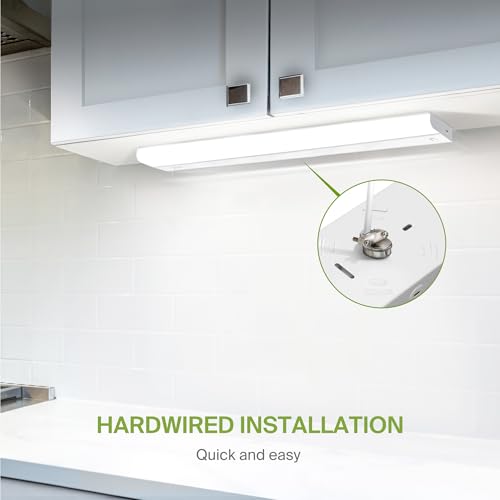 Image of ASD LED Under Cabinet Lighting Hardwired, 40 Inch 20W 2700K-5000K Selectable, 1814LM, CRI90+, Direct Wire Linkable Under Counter Lights for Kitchen, Dimmable Under Cabinet Lights, White, UL Certified