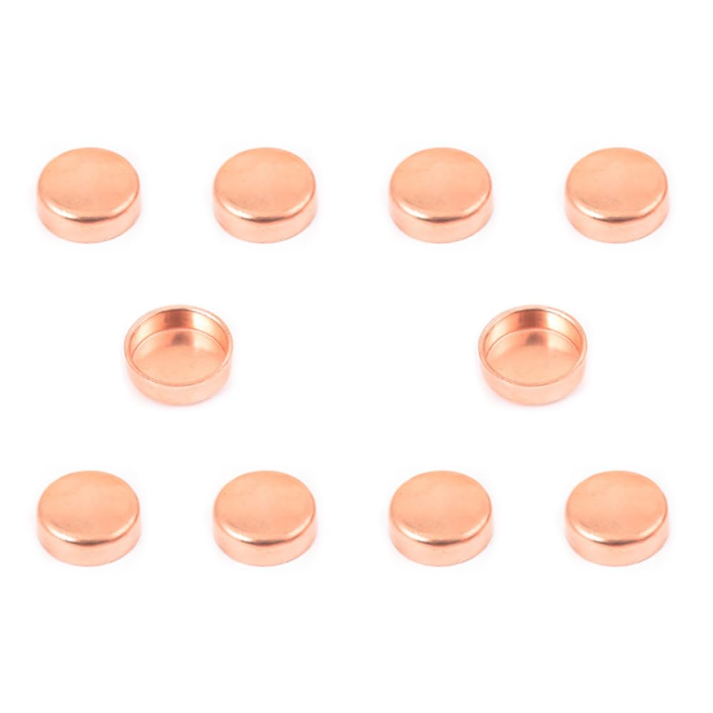 Joywayus 10PCS 1/2" Copper Sweat Plug End Cap Socket Pipe Fitting Pressure Plumbing Solder Connection