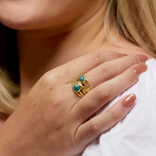 Image of Ross-Simons Gemstone Highway Ring in 18kt Gold Over Sterling