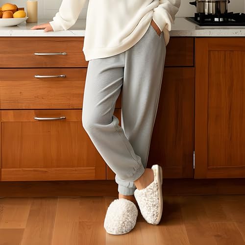 ULTRAIDEAS Women's Fuzzy Slip-on Slippers, Cozy Indoor House Shoes with Memory Foam4
