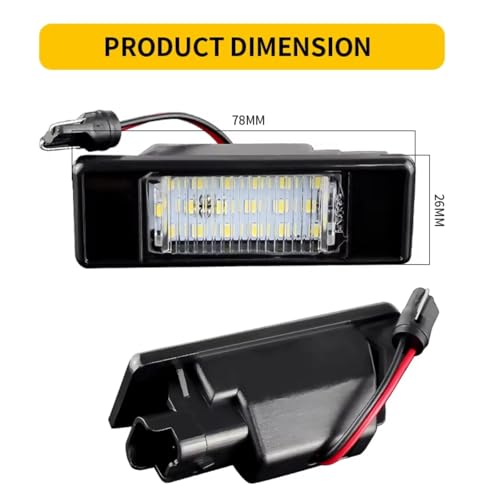 Piloto de matrícula de alta luminosidad para Nissan Qashqai J11, recambio impermeable 6