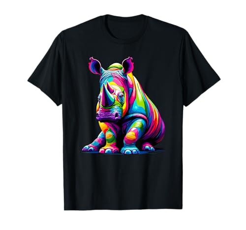 Pop Art Rhinocéros Rhino Rhinos T-Shirt