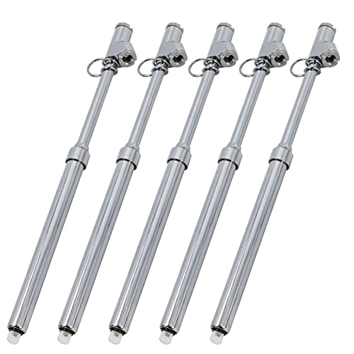 Image of Hoypeyfiy 5 PCS Dual Head Heavy Duty Tire Pressure Gauge AUTO Air Pressure Gauge10-150PSI 100-1000KPa Universal Tire Guage Pressure Reader for Truck Car SUV RV ATV Bike Motorcycle