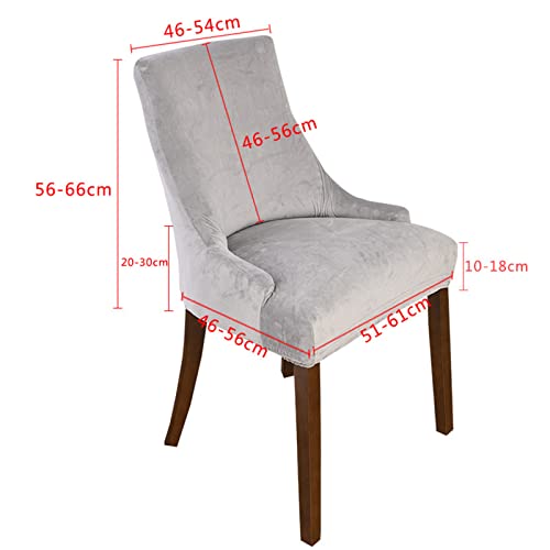MINGPINHUIUS Velvet Wingback Chair Slipcover,Velvet Stretch Wingback Chair Cover,Sloping Arm Chair Protector Cover for Dining Room Banquet Home Decor Machine Washable Hand Washable - Image 4