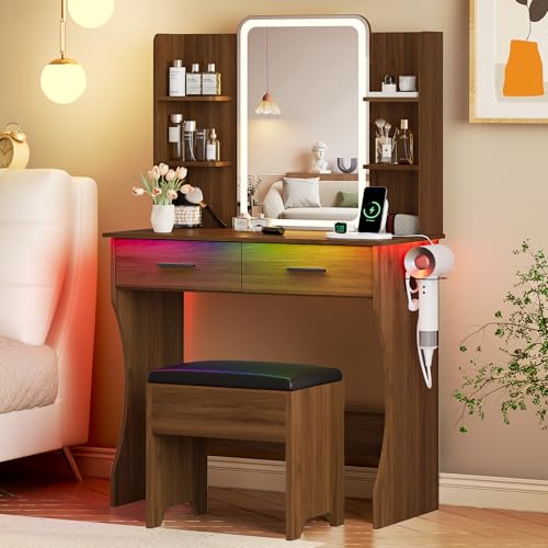 Vanity Desk with RGB Ambient Light