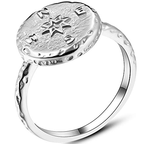Jude Jewelers Stainless Steel Retro Vintage Compass Style Statement Promsie Biker Party Ring