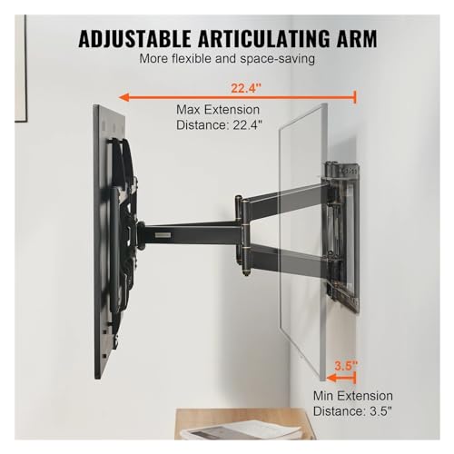 Support TV mouvement complet 26-90 pouces orientable articulé - 4