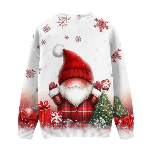 Christmas Sweatshirts For Girls Long Sleeve Pullover Sweaters Crewneck Funny Xmas Print Fall Winter Cute Sweaters3