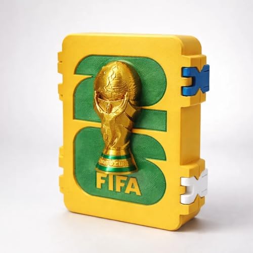 Porta Figurinhas Copa do Mundo 2026 Taça em Relevo