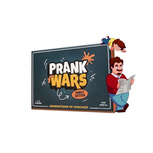 Prank Wars: Family Edition Real-Life Prank Card Game for Kids & Adults | 28 Players | Ages 8+
