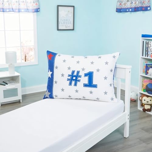 Image of Everyday Kids 2-Pack Standard Size Pillowcases Fit Pillows 30 x 20 inch - Soft Breathable 100% Cotton Percale - Perfect for Toddler Little Boy Twin /Full Size Bed - Jungle Sports