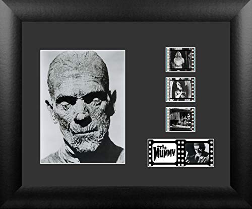 The Mummy (Boris Karloff 1932) Universal Monsters FILMCELLS Framed Wall Art Presentation -3x Clips of 35mm Film - 13x11 - Rare Collectible