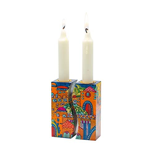 Emanuel CS-7 Yair Emanuel Shabbat Candlestick Holders Fitted Design thumb #1