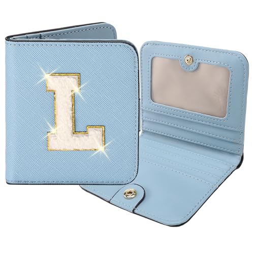 Image of RNIEGA Initial Wallet Women Small Teen Girl Gifts Trendy Stuff Girls Wallets Personalized Christmas Birthday Gift for Women Friends Daughter Granddaughter 6 7 8 9 10 11 12 13 Year Old Blue L