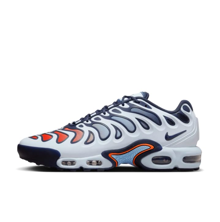 Nike Air Max Plus Drift Men's Shoes (FD4290-004, Football Grey/Aquarius Blue/Total Orange) Size 10.5