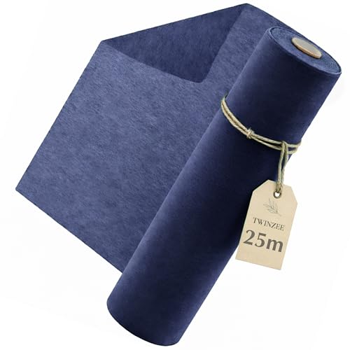 Twinzee - Vlies Tischläufer Mitternachts Blau 30 cm x 25 m - Tischband fur Tischdeko Geburtstag Hochzeit Taufe Outdoor - Decoratives Tischläufer Modern Rolle