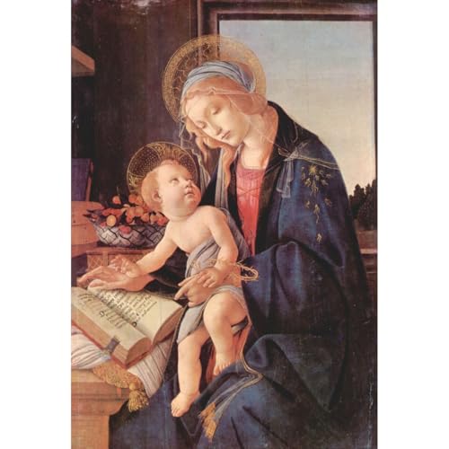 Madonna teaches the child Jesus Botticelli pour un salon élégant